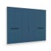 Guarda-Roupa Casal Lisboa 6 Portas 4 Gavetas Branco e Azul
