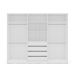Guarda-Roupa Casal Lisboa 6 Portas 4 Gavetas Branco e Azul