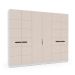 Guarda-Roupa Casal Lisboa 6 Portas 4 Gavetas Branco e Creme