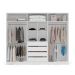 Guarda-Roupa Casal Lisboa 6 Portas 4 Gavetas Branco e Creme