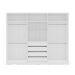 Guarda-Roupa Casal Lisboa 6 Portas 4 Gavetas Branco e Creme