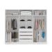 Guarda-Roupa Casal Lisboa 6 Portas 4 Gavetas Branco e Verde