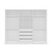 Guarda-Roupa Casal Lisboa 6 Portas 4 Gavetas Branco e Verde