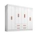 Guarda-Roupa Casal Lite 8 Portas 4 Gavetas Branco