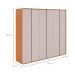 Guarda-Roupa Casal Loop 100% MDF 6 Portas 6 Gavetas Amêndoa e Off White