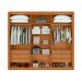Guarda-Roupa Casal Loop 100% MDF 6 Portas 6 Gavetas Amêndoa e Off White