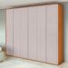 Guarda-Roupa Casal Loop 100% MDF 6 Portas 6 Gavetas Amêndoa e Off White