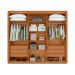 Guarda-Roupa Casal Loop 100% MDF 6 Portas 6 Gavetas Amêndoa e Sálvia