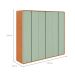 Guarda-Roupa Casal Loop 100% MDF 6 Portas 6 Gavetas Amêndoa e Sálvia
