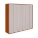 Guarda-Roupa Casal Loop 100% MDF 6 Portas 6 Gavetas Frassino e Off White