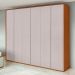 Guarda-Roupa Casal Loop 100% MDF 6 Portas 6 Gavetas Frassino e Off White