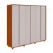 Guarda-Roupa Casal Loop com Pés 6 PT 6 GV Frassino e Off White