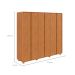 Guarda-Roupa Casal Loop com Pés 6 Portas 6 Gavetas Amêndoa