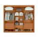 Guarda-Roupa Casal Loop com Pés 6 Portas 6 Gavetas Amêndoa e Off White