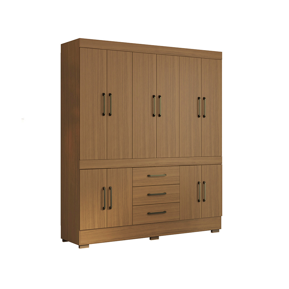 Guarda-Roupa Casal Mônaco 10 Portas 3 Gavetas Atacama