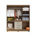 Guarda-Roupa Casal Mônaco 10 Portas 3 Gavetas Atacama e Areia