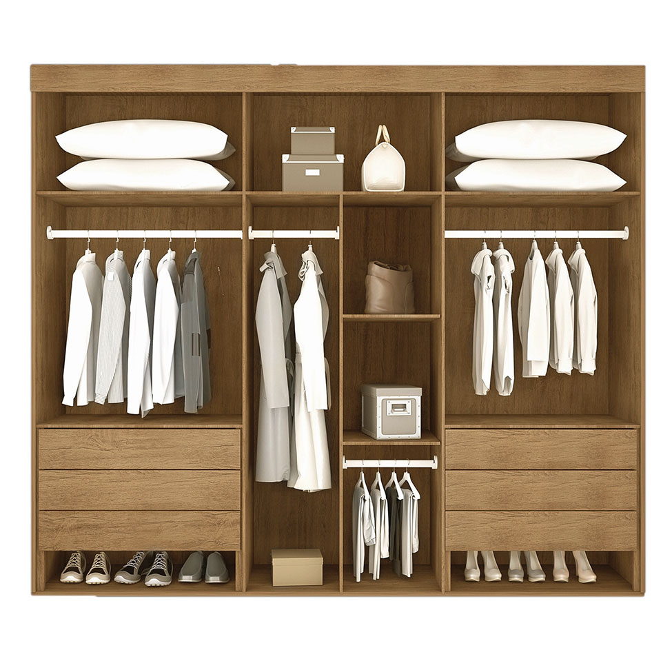 Guarda-Roupa Casal Maceió 6 Portas 6 Gavetas Imbuia