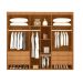 Guarda-Roupa Casal Maceio 6 PT Imbuia e Off White