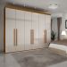 Guarda-Roupa Casal Maceio 6 PT Imbuia e Off White