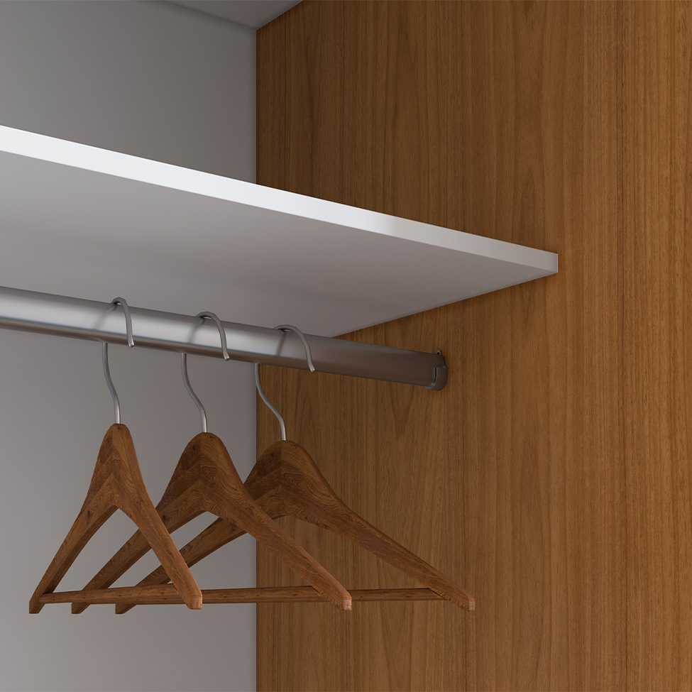 Guarda-Roupa Casal Madê 2 Portas 3 Gavetas Freijó e Branco