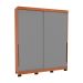 Guarda-Roupa Casal Madrid 2 Portas 2 Gavetas Freijó e Cinza