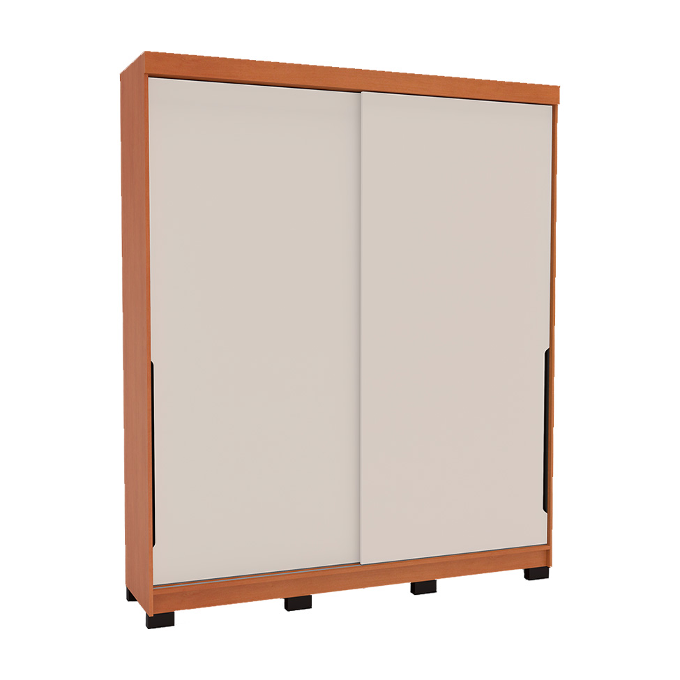 Guarda-Roupa Casal Madrid 2 Portas 2 Gavetas Freijó e Creme