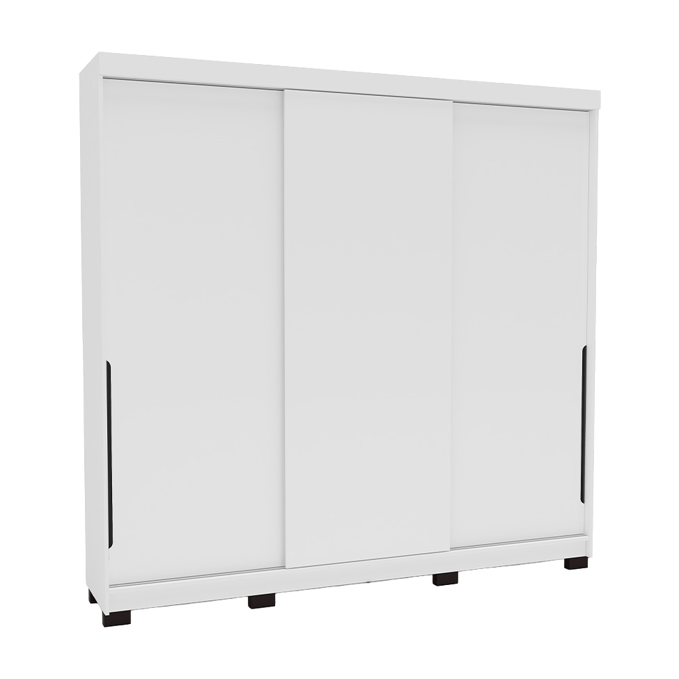 Guarda-Roupa Casal Madrid 3 Portas 4 Gavetas Branco