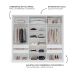 Guarda-Roupa Casal Madrid 3 Portas 4 Gavetas Branco