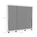 Guarda-Roupa Casal Madrid 3 Portas 4 Gavetas Branco e Cinza