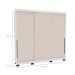 Guarda-Roupa Casal Madrid 3 Portas 4 Gavetas Branco e Creme