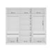 Guarda-Roupa Casal Madrid 3 Portas 4 Gavetas Branco e Creme