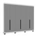 Guarda-Roupa Casal Madrid 6 Portas 4 Gavetas Branco e Cinza