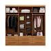 Guarda-Roupa Casal Majestic 6 Portas 6 Gavetas Freijó