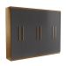 Guarda-Roupa Casal Malibu 100% MDF 6 Portas 2 Gavetas Imbuia e Grafite