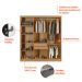 Guarda-Roupa Casal Malibu 100% MDF 6 Portas 2 Gavetas Imbuia e Grafite