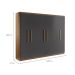 Guarda-Roupa Casal Malibu 6 Portas 2 Gavetas Imbuia e Grafite