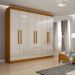 Guarda-Roupa Casal Malibu 6 Portas Imbuia e Off White