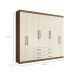 Guarda-Roupa Casal Master 8 Portas 6 Gavetas Jatobá e Areia