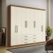 Guarda-Roupa Casal Master 8 Portas 6 Gavetas Jatobá e Areia