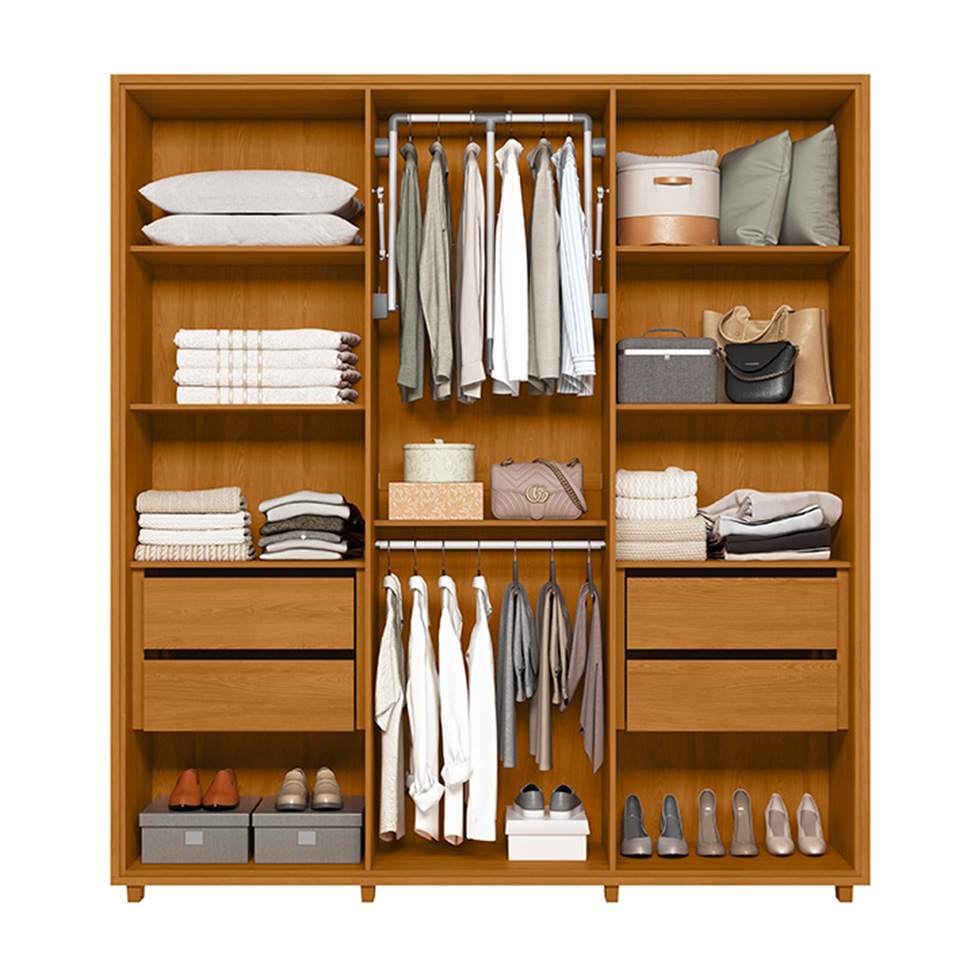 Guarda-Roupa Casal Matisse 6 Portas 4 Gavetas Cinamomo