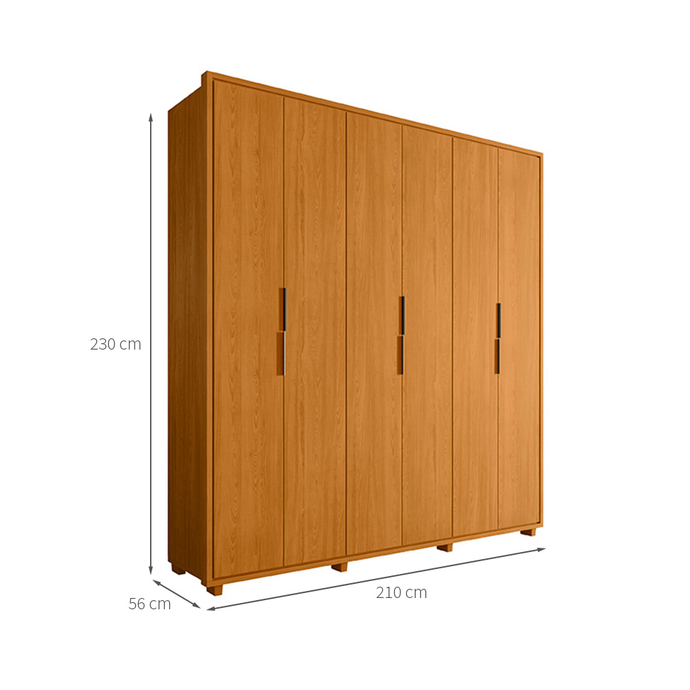 Guarda-Roupa Casal Matisse 6 Portas 4 Gavetas Cinamomo