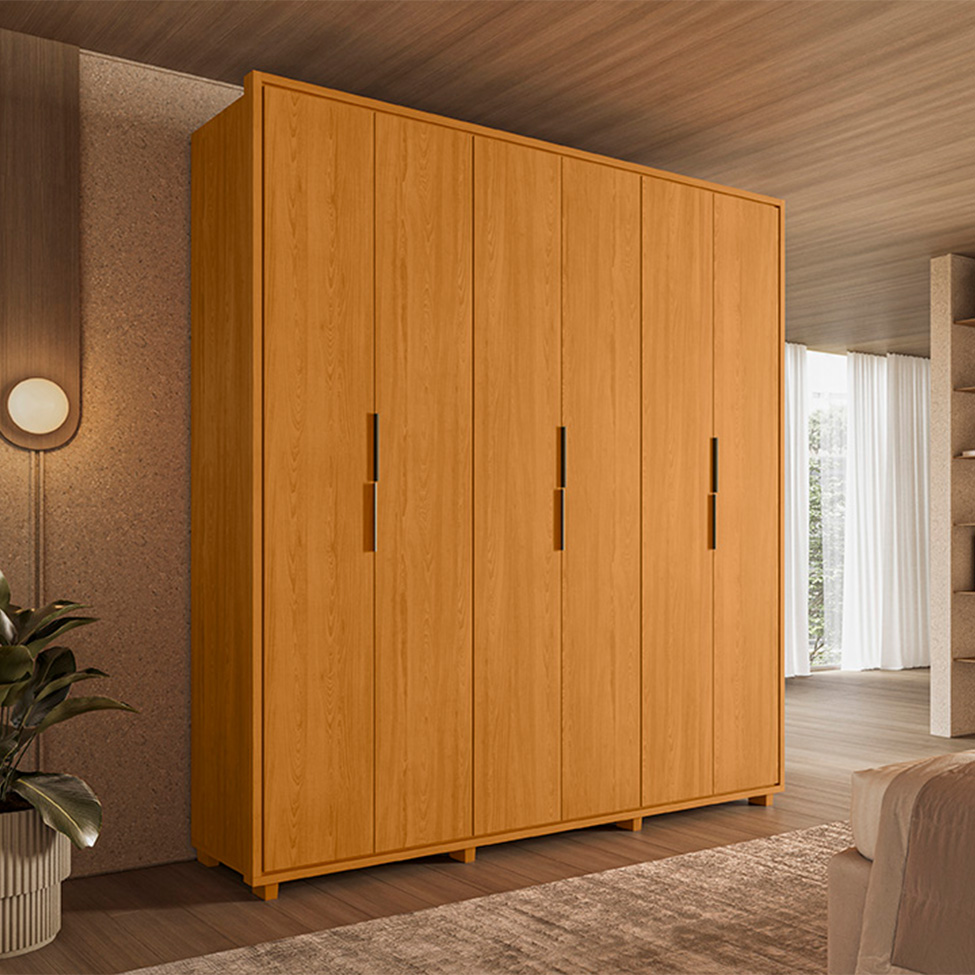 Guarda-Roupa Casal Matisse 6 Portas 4 Gavetas Cinamomo