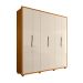 Guarda-Roupa Casal Matisse 6 Portas 4 Gavetas Cinamomo e Off White