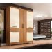 Guarda-Roupa Casal Mauá 6 Portas 2 Gavetas Amêndola e Off  White