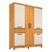 Guarda-Roupa Casal Mauá 6 Portas 2 Gavetas Cinamon e Off White