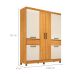 Guarda-Roupa Casal Mauá 6 Portas 2 Gavetas Cinamon e Off White