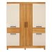 Guarda-Roupa Casal Mauá 6 Portas 2 Gavetas Cinamon e Off White
