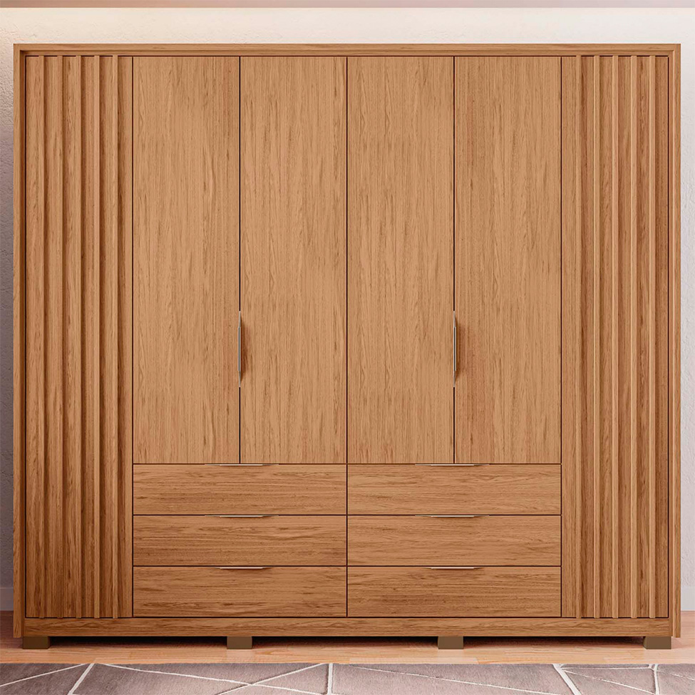 Guarda-Roupa Casal Maximus 6 Portas 6 Gavetas Buriti