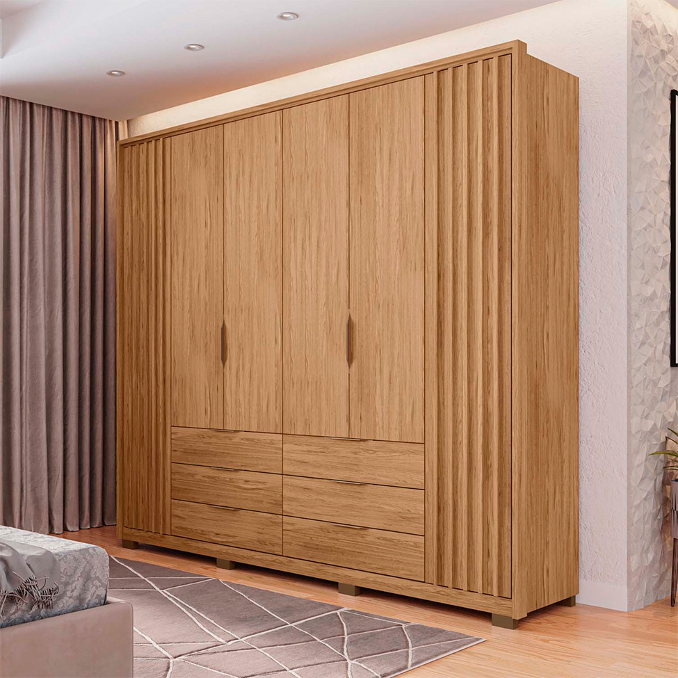 Guarda-Roupa Casal Maximus 6 Portas 6 Gavetas Buriti