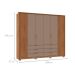 Guarda-Roupa Casal Maximus 6 Portas 6 Gavetas Buriti e Fendi